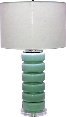 Turquoise Glass Table Lamp