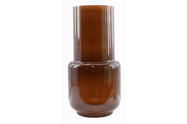 Maroon/Brown Glass Vase