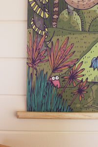 Jungle Wood & Canvas Print