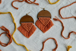 Macramé Esme Earrings from Local Artist Macey LeVahn
