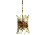 Wooden & Antique Brass Chandelier