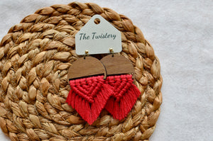 Macramé Esme Earrings from Local Artist Macey LeVahn