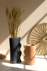 Clay Ruffle Edge Vases