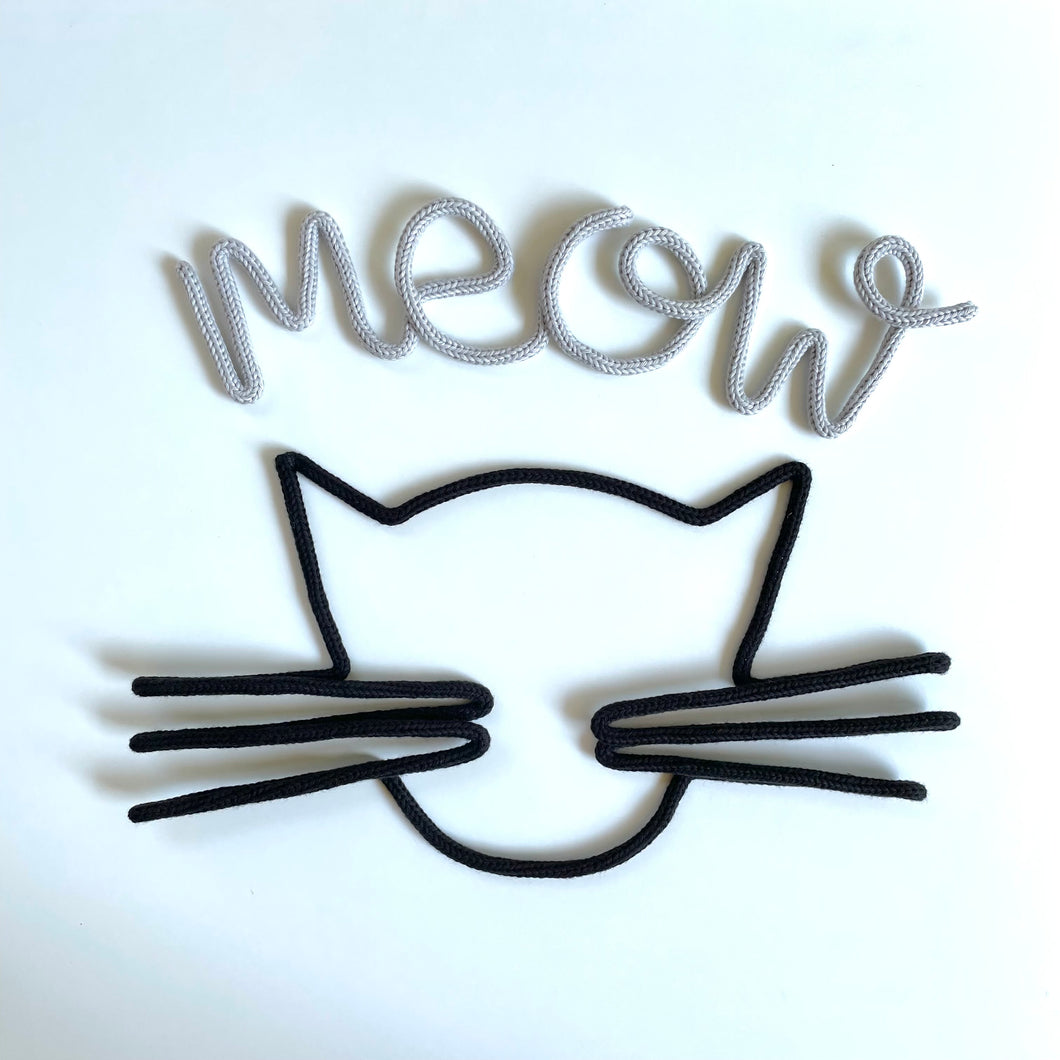 Curious Cats: Knitted Wire Signs