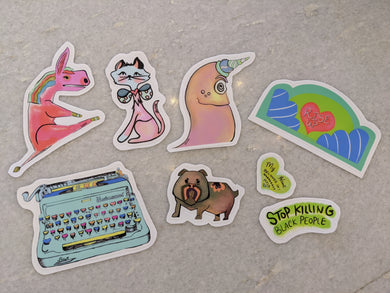 Stickers by Local Artist Dolly Heart