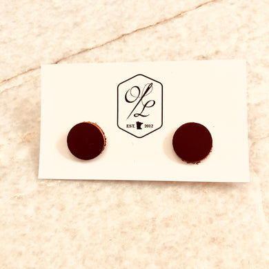 Leather Dot Earrings