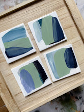 Hand Painted Ceramic Coasters (set of 4)- Original Artwork by Gina Gaetz
