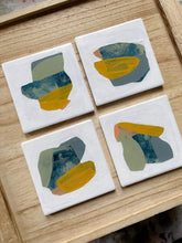 Hand Painted Ceramic Coasters (set of 4)- Original Artwork by Gina Gaetz