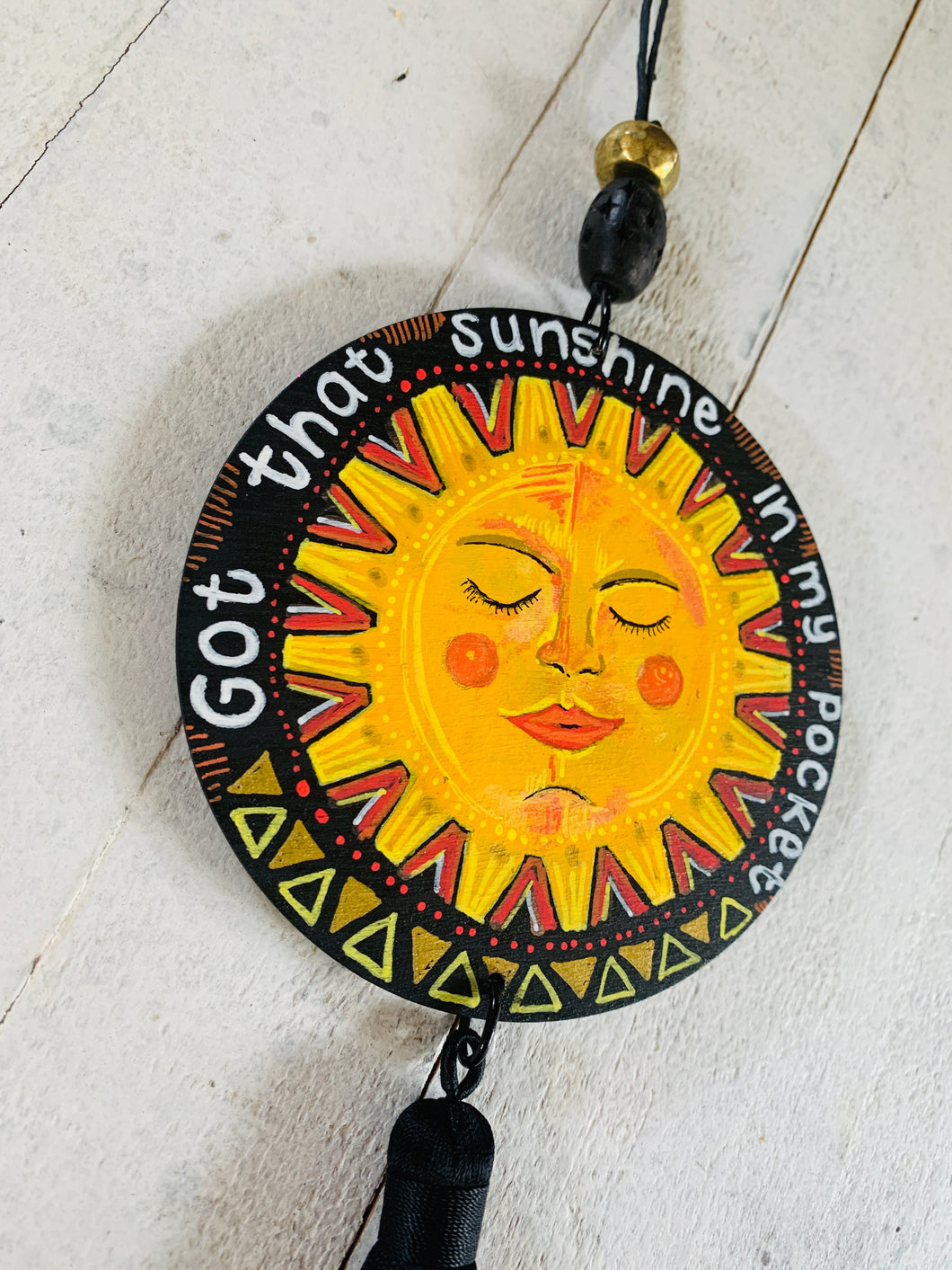 Hand-Painted Wood Discs