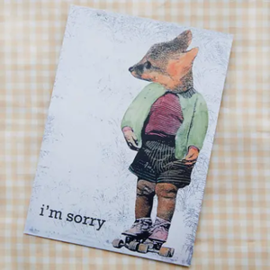 I'm Sorry Fox Greeting Card