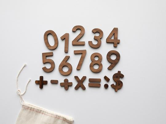 Wooden Number Set • Numerals & Math Equation Signs – Curiosity