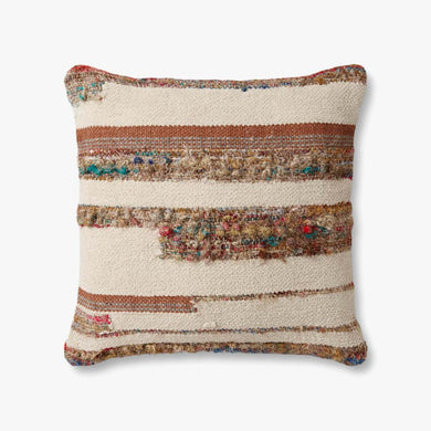Multi Colored Ivory Woven Pillow (22x22)