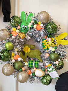 Green Bunny Wreath by Z Amore