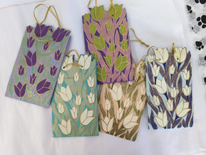 Handmade Tulip Paper Gift Bags from India
