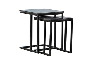 Iron & Marble Nesting Side Tables