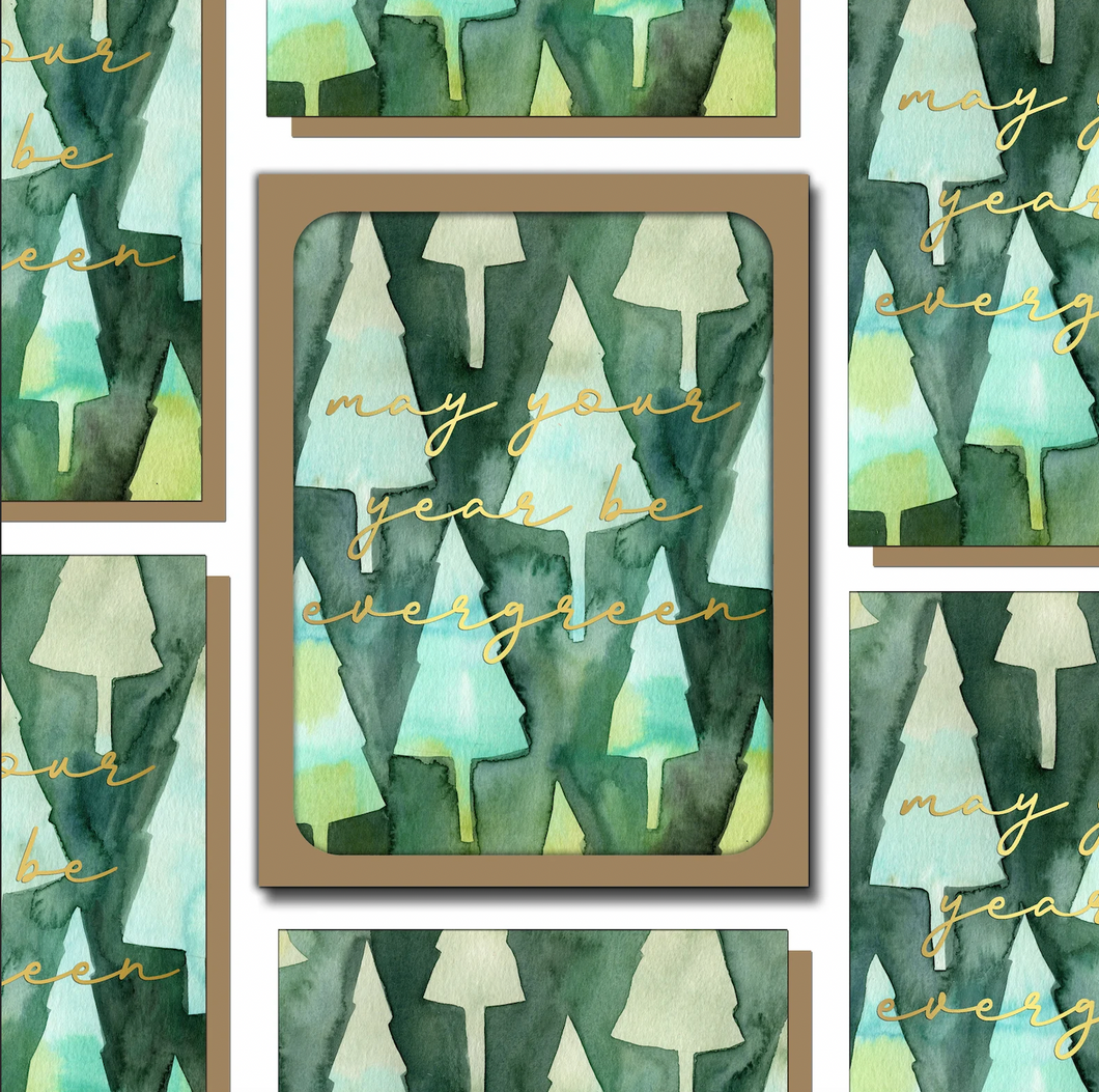 May Your Year Be Evergreen Boxed Cards