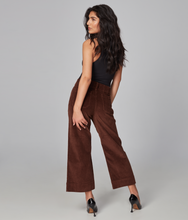 Colette Chocolate Brown High Rise Wide Led Cord Jeans