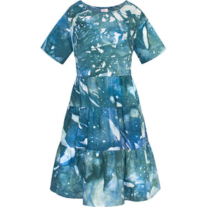 Watercolor Short Tiered Dress
