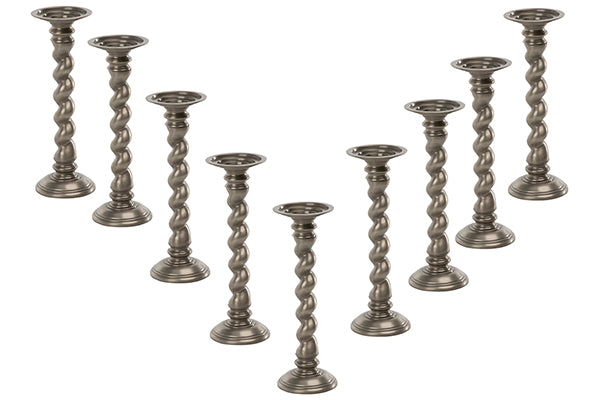 Pewter Finish Candle Stand