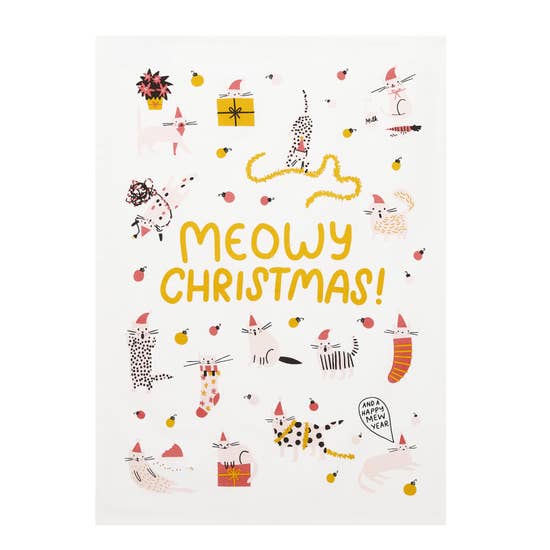 Meowy Christmas Kitchen/Tea Towel