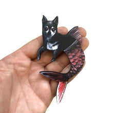 Chihuahua Mermaid Wood Magnet