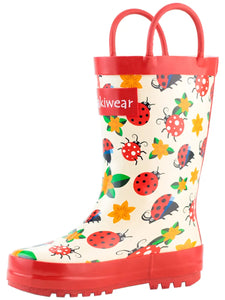 Ladybugs & Flowers Rain Boots