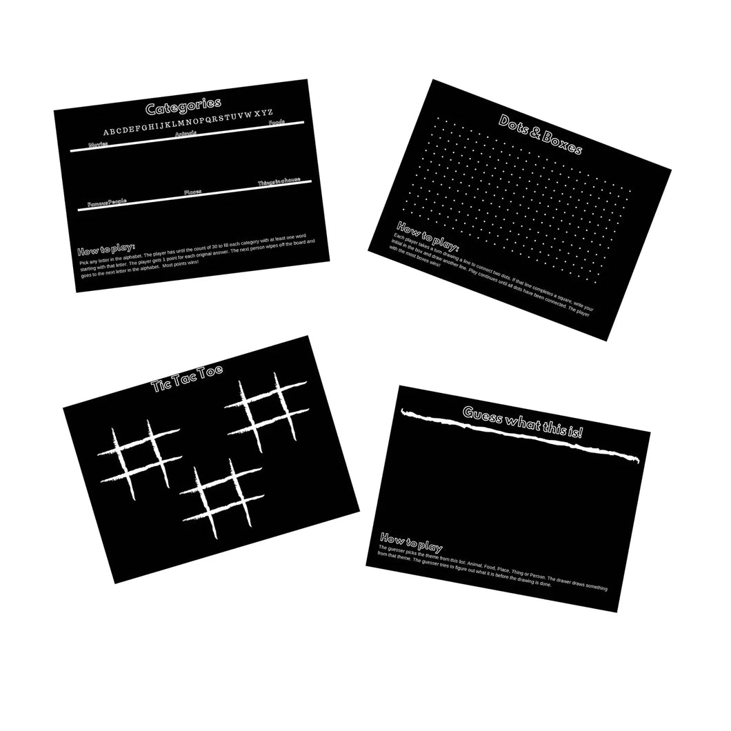 Chalkboard Travel Games Travel Mat
