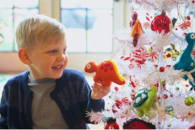 Fair Trade Dinosaur Felt Wool Ornaments (Multiple Dino Styles)