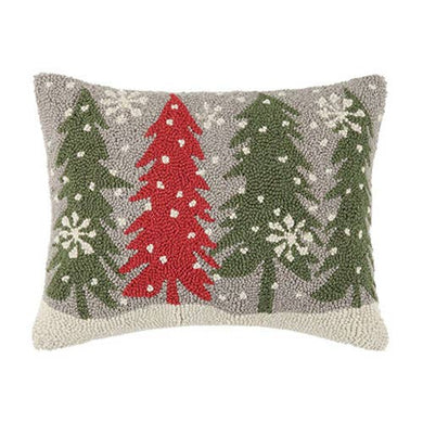 Four Christmas Trees Hook Pillow