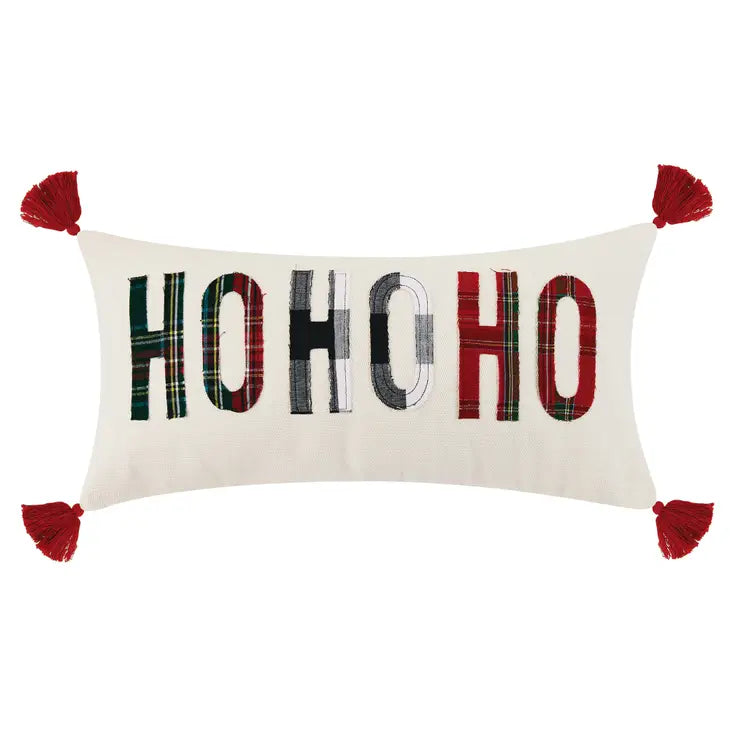Ho Ho Ho Applique Pillow