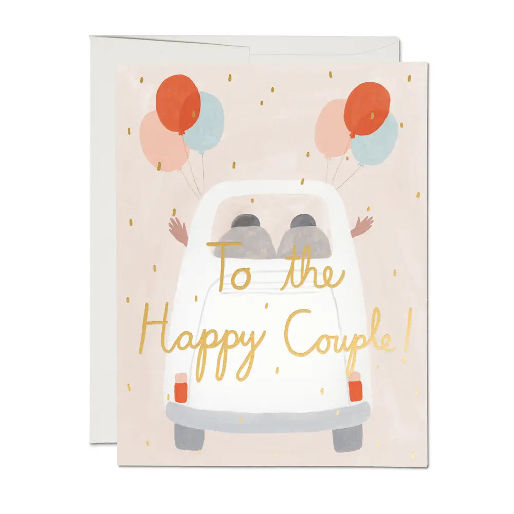 Away They Go Wedding Greeting Card