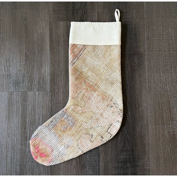 Vintage Rug Holiday Stocking No. 322