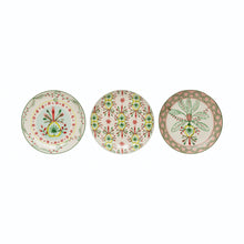 Stoneware Plates w/ Multi Color Print (Assorted Styles)