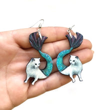 Mermaid Cat Earrings