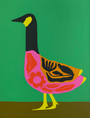 Folk Art Goose Print by Bekah Worley