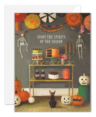 Enjoy The Spirits Of The Season Halloween Greeting Card