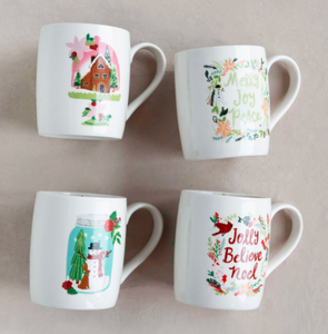 Assorted Ceramic Holiday Mugs