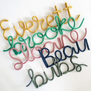 Custom Name/Word: Knitted Wire Sign
