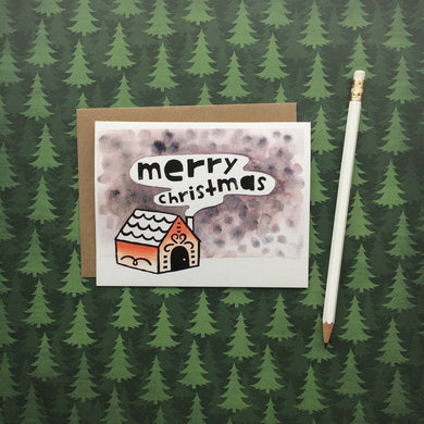Merry Christmas Cabin Card