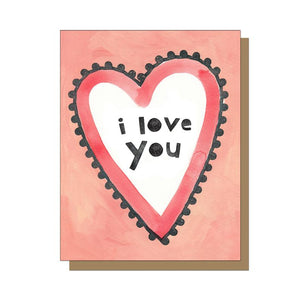 I Love You Paper Heart Card