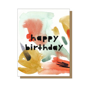 Happy Birthday Watercolor Card