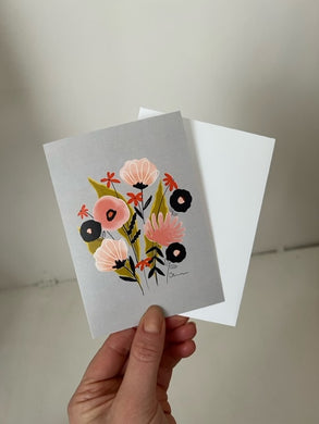 Peachy Blooms Greeting Card
