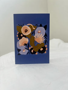 Blue Flower Hanky Greeting Card