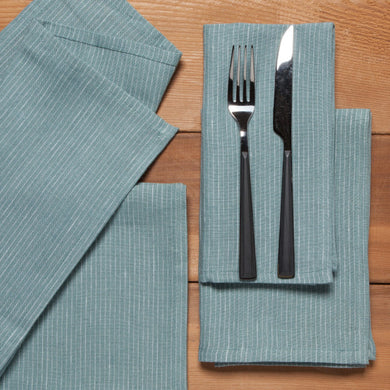 Pinstripe Linen Napkins (Set of 4)