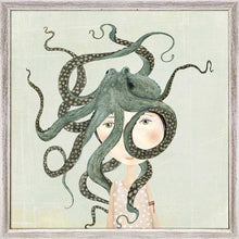 Octopus Girl Mini Framed Canvas