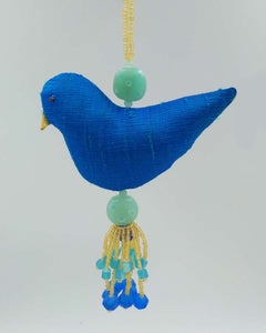 Peace & Joy Silk Bird Ornaments