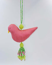 Peace & Joy Silk Bird Ornaments