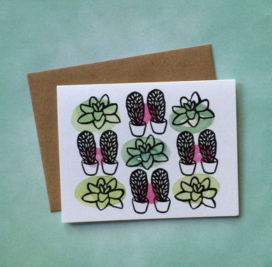 Succulents Greeting Card