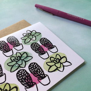 Succulents Greeting Card