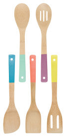 Bamboo Multi Color Utensils (Set of 5)